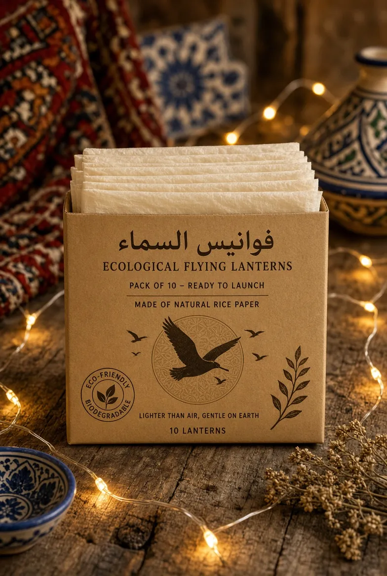 Pack de 10 Lanternes Volantes Écologiques Tunisie – Fuanis El Sama à 40 DT
