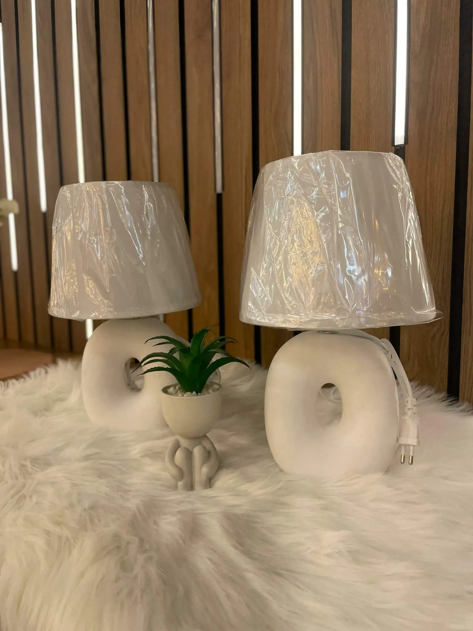 Lampe Décorative Moderne Sculptée - Design Minimaliste Beige