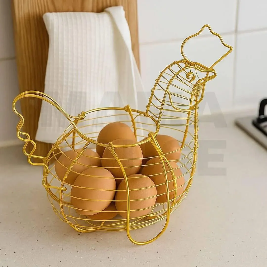 Porte-œufs décoratif en acier